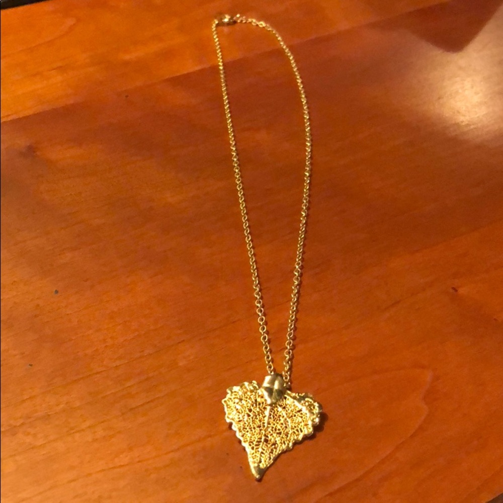 Gold leaf necklace